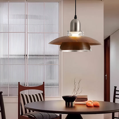 Retro pendellampa i smidesjärn med flygande tefat-design för matsal bar och vardagsrum