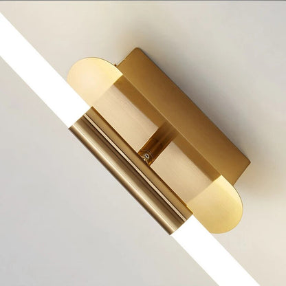 Modern lång roterbar LED vägglampa i minimalistisk metallisk design
