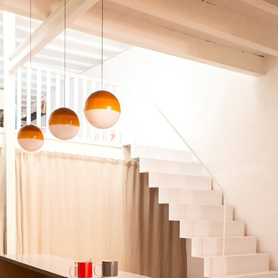 Modern färgglad glasboll pendellampa för matsal, vardagsrum och hotell
