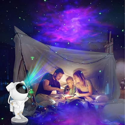 Cosmotéa | LED-projektorlampa i astronautdesign med dekorativ stjärneffekt