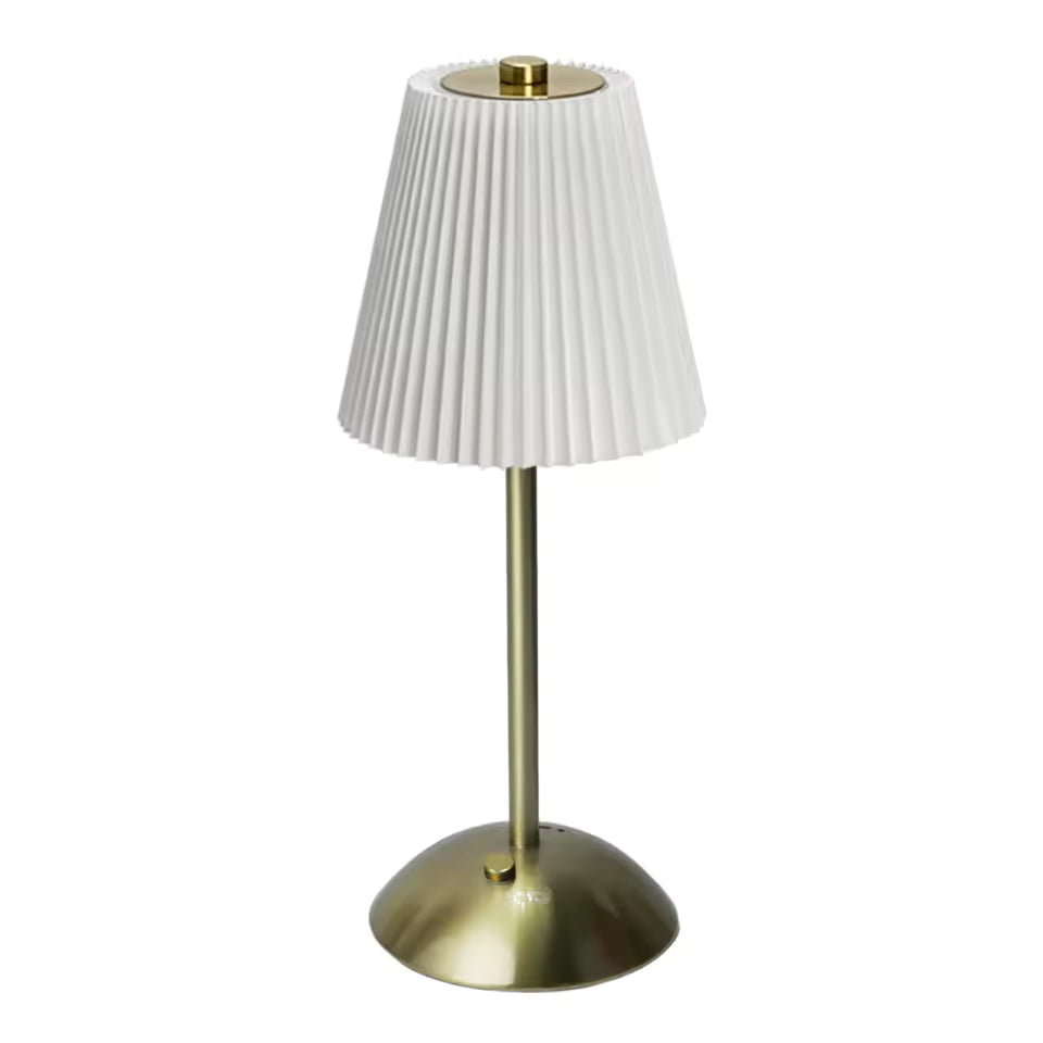 Lumefold | Sladdlös uppladdningsbar USB bordslampa med veckad skärm – portabel