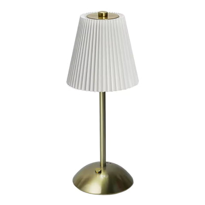 Lumefold | Sladdlös uppladdningsbar USB bordslampa med veckad skärm – portabel
