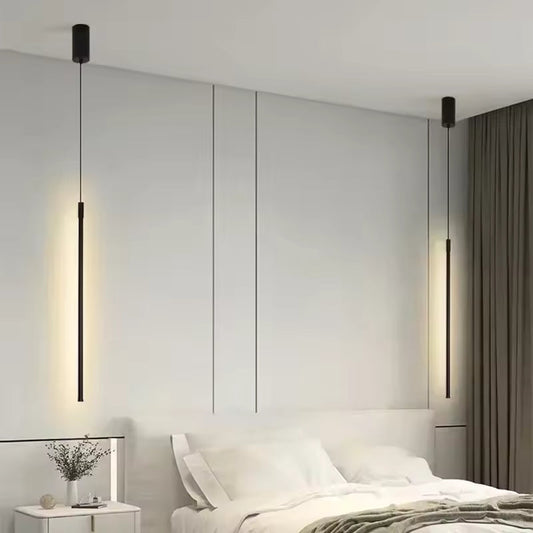 Linéapendant | Modern lång LED hänglampa för matsal och sovrum med stilren design