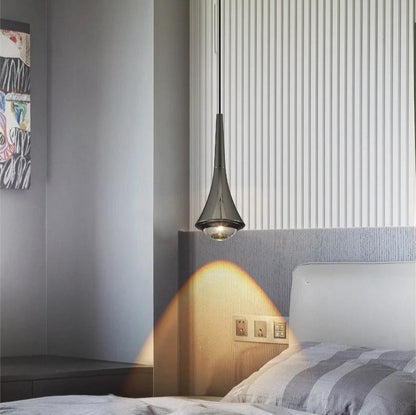 Elegant smal LED pendellampa modern minimalistisk design