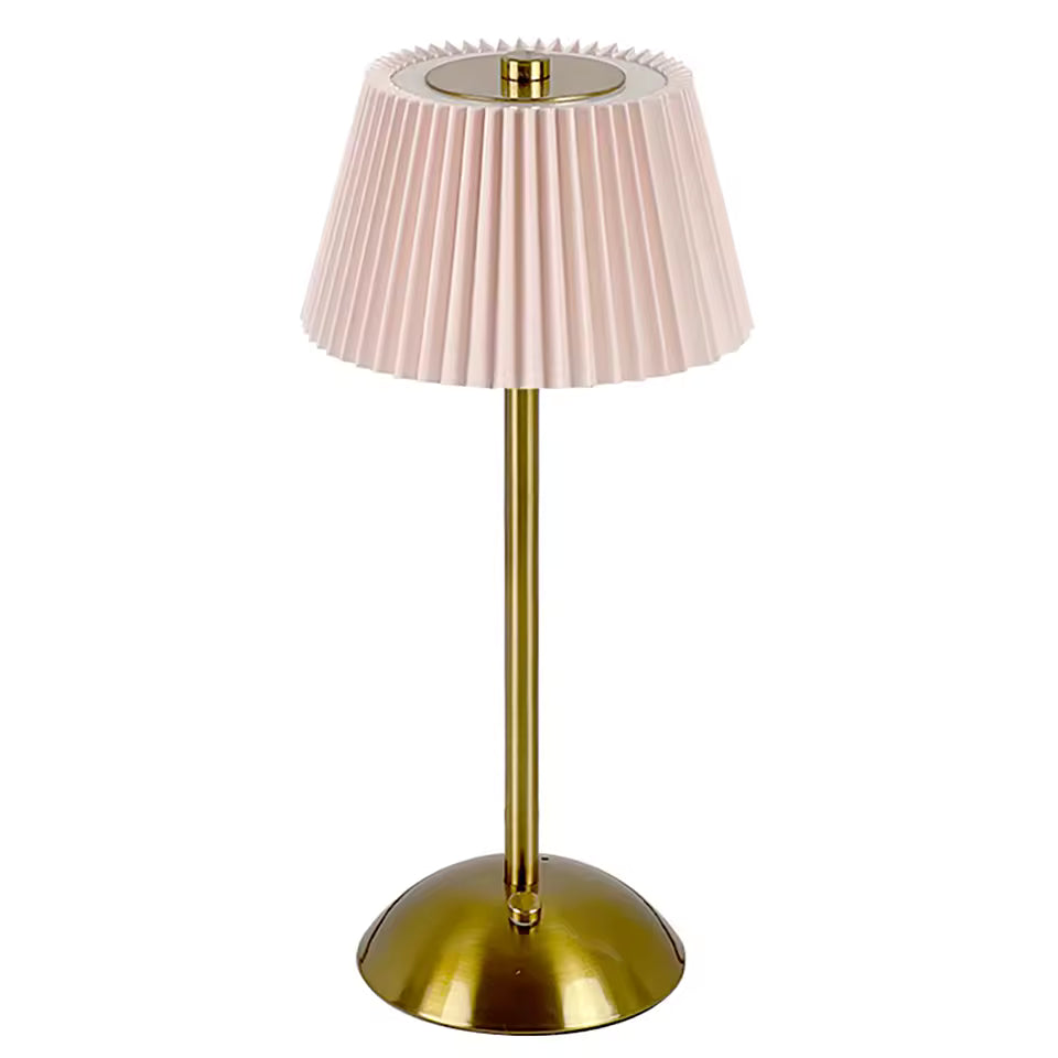 Lumefold | Sladdlös uppladdningsbar USB bordslampa med veckad skärm – portabel