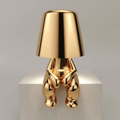 Unik dekorativ bordslampa i figurdesign LED i guld eller silver