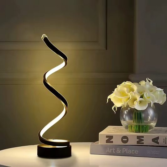 Lumira | Dimbar LED-bordslampa i spiraldesign med modern och elegant stil