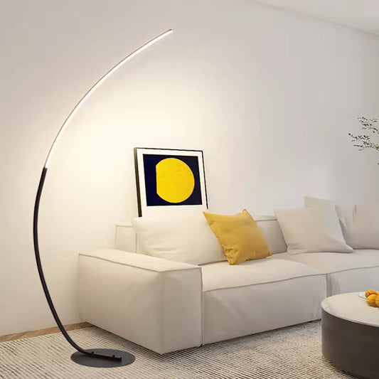 Arkel | Nordisk LED hörn-golvlampa med fjärrkontroll och dimbar funktion