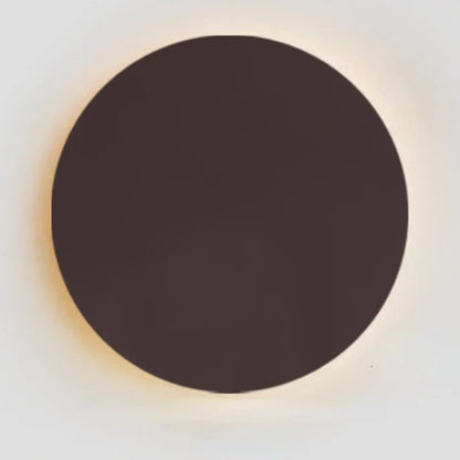 Minimalistisk LED-vägglampa i metall med cirkulär design