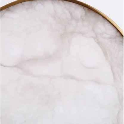 Vägglampa i naturlig marmor och gyllene metall för vardagsrum och sovrum