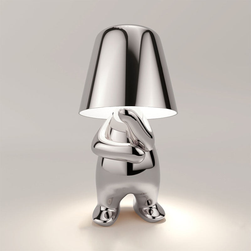 Unik dekorativ bordslampa i figurdesign LED i guld eller silver