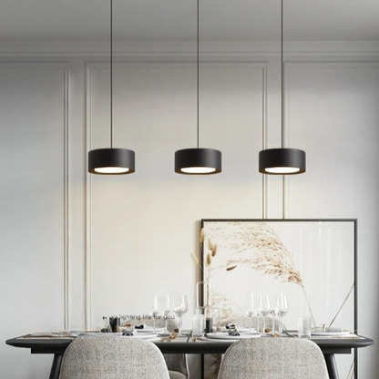 Modern rund akryl taklampa med aluminiumram och LED för sovrum kök matsal