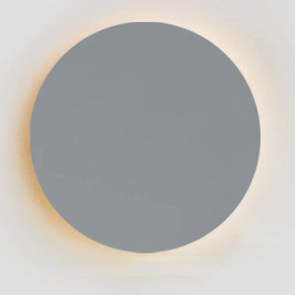 Minimalistisk LED-vägglampa i metall med cirkulär design