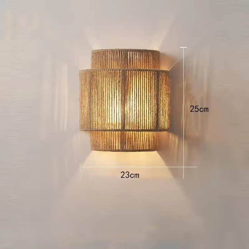 Ravela | Vägglampa med rustik design i hamparep och stilfull karaktär
