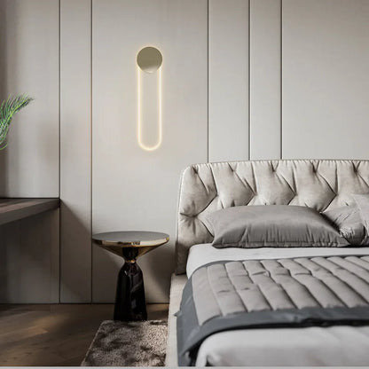 Modern nordisk vägglampa i metall – elegant LED-belysning för sovrum, vardagsrum och hotell