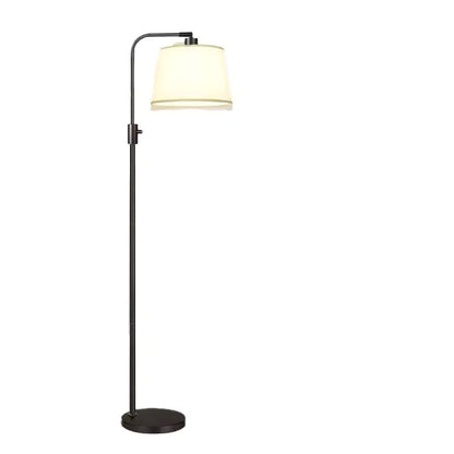 Arcoluxe | LED dimbar båge golvlampa med linneskärm för vardagsrum och sovrum