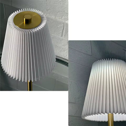 Lumefold | Sladdlös uppladdningsbar USB bordslampa med veckad skärm – portabel