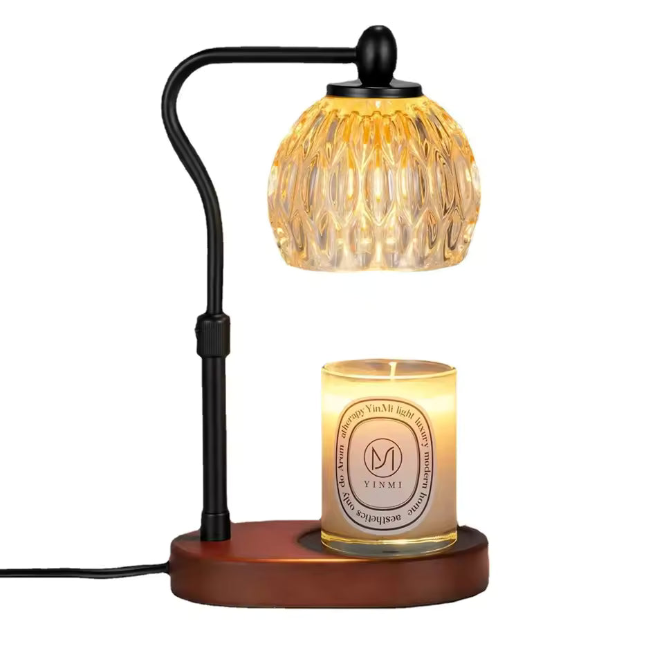 Nordlume | Nordisk glas ljusvärmare lampa med timerfunktion och dimning