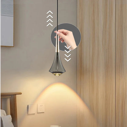 Elegant smal LED pendellampa modern minimalistisk design