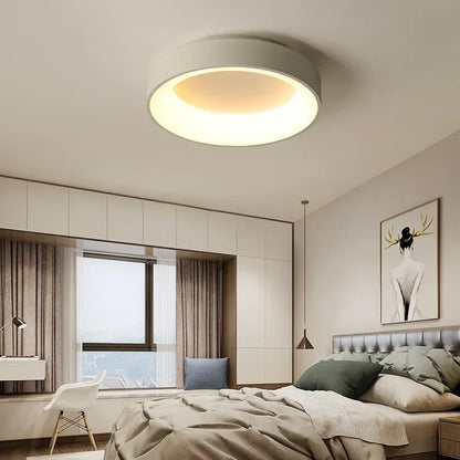 Modern Rund LED Taklampa i Akryl – Nordisk Minimalistisk Plafond för Inomhusbelysning