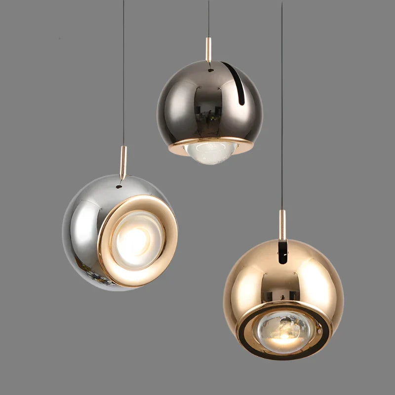 Nordisk justerbar LED pendellampa i aluminium för matsal sovrum och bar