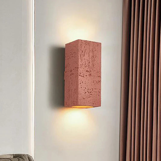 Wabi-sabi vägglampa i betong med nordisk design och varm LED-belysning