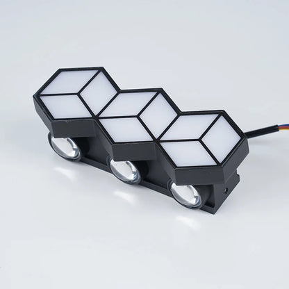 Modern vattentät vägglampa i aluminium – för inomhus och utomhusbruk