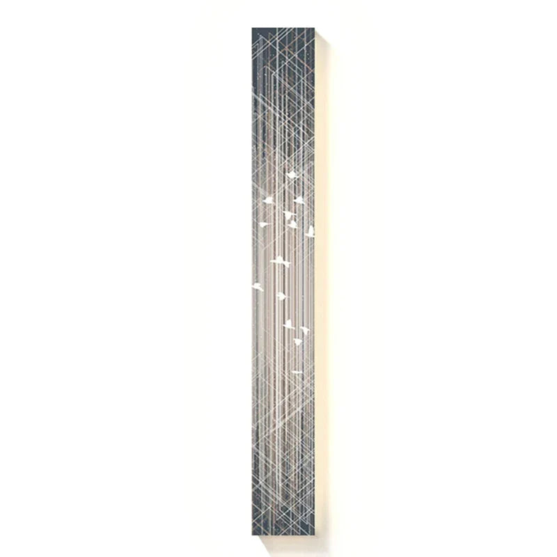 Modern LED-vägglampa med hängande design och inbyggd ljusremsa