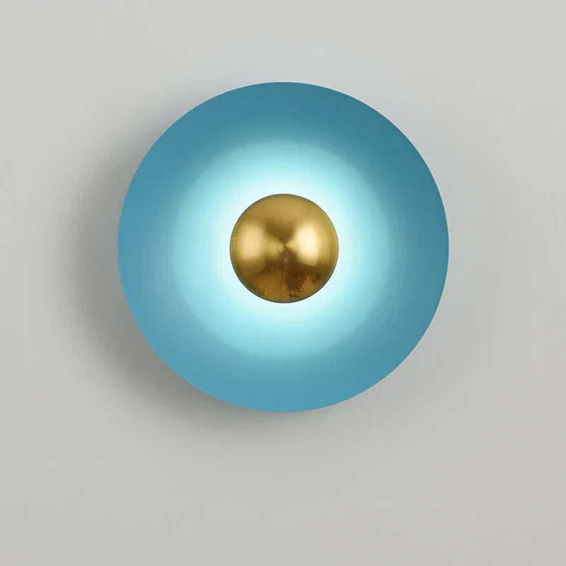 Macaroon vägglampa – modern rund LED-lampa i nordisk stil för sovrum och vardagsrum