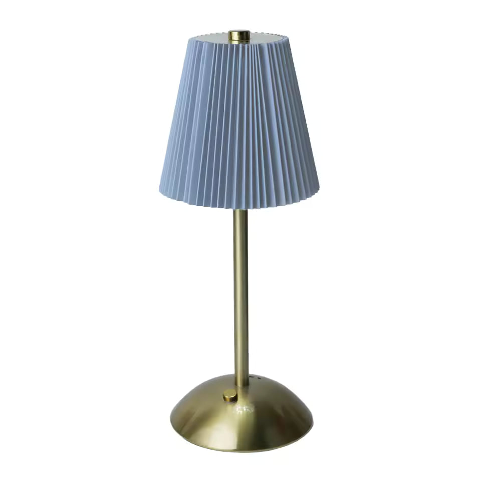 Lumefold | Sladdlös uppladdningsbar USB bordslampa med veckad skärm – portabel