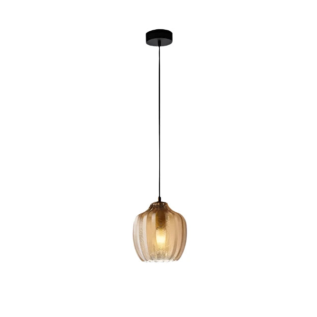 Nordisk vågig glastakpendel med LED – minimalistisk och elegant design
