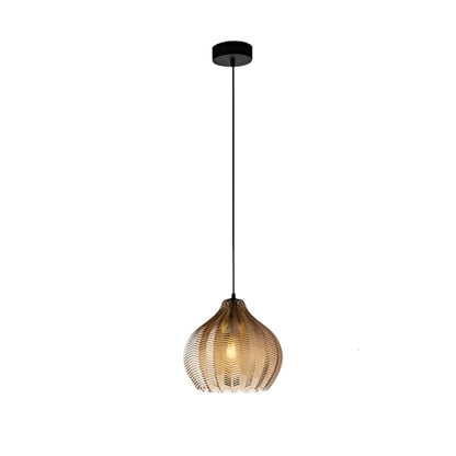 Nordisk vågig glastakpendel med LED – minimalistisk och elegant design