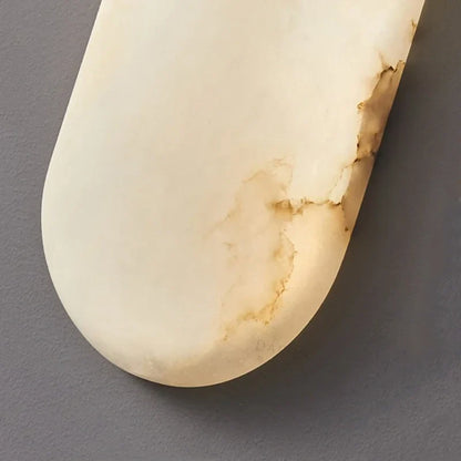 Elliptisk vägglampa i europeisk stil med imitation av marmor