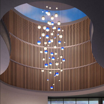 Modern färgglad glasboll pendellampa för matsal, vardagsrum och hotell