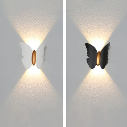 Vattentät fjärilsformad vägglampa i aluminium för utomhusbruk