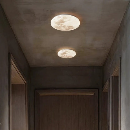 Modern nordisk taklampa med rund måndesign för sovrum och hall