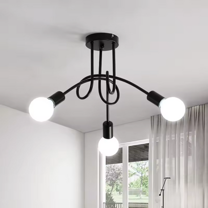 Arkel | Svart taklampa i metall med 3 ljuspunkter och modern design