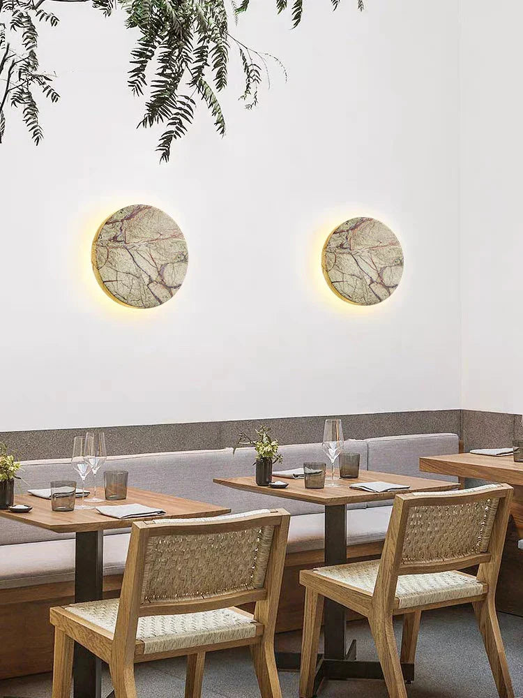 Vägglampa i marmor med LED – elegant belysning för sovrum, vardagsrum och hall