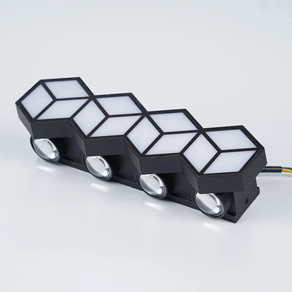 Modern vattentät vägglampa i aluminium – för inomhus och utomhusbruk