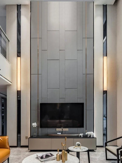 Modern vägglampa i marmor och koppar med justerbart LED-ljus för vardagsrum och hall