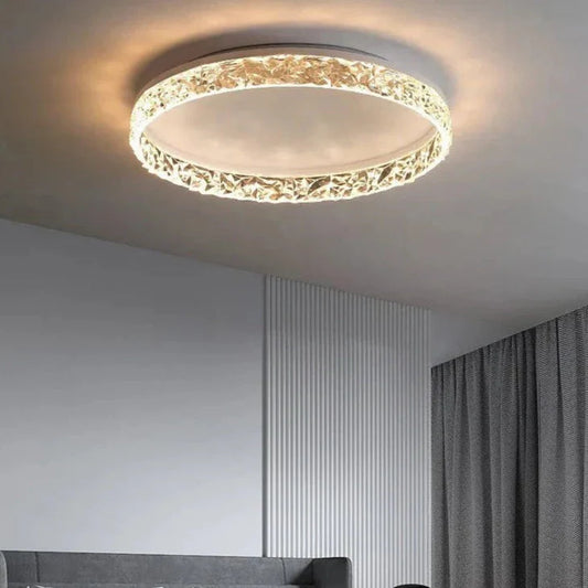 Nordisk kristall taklampa – modern plafond i LED för vardagsrum, sovrum och matsal