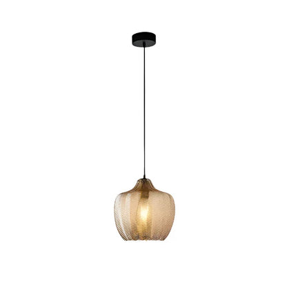 Nordisk vågig glastakpendel med LED – minimalistisk och elegant design