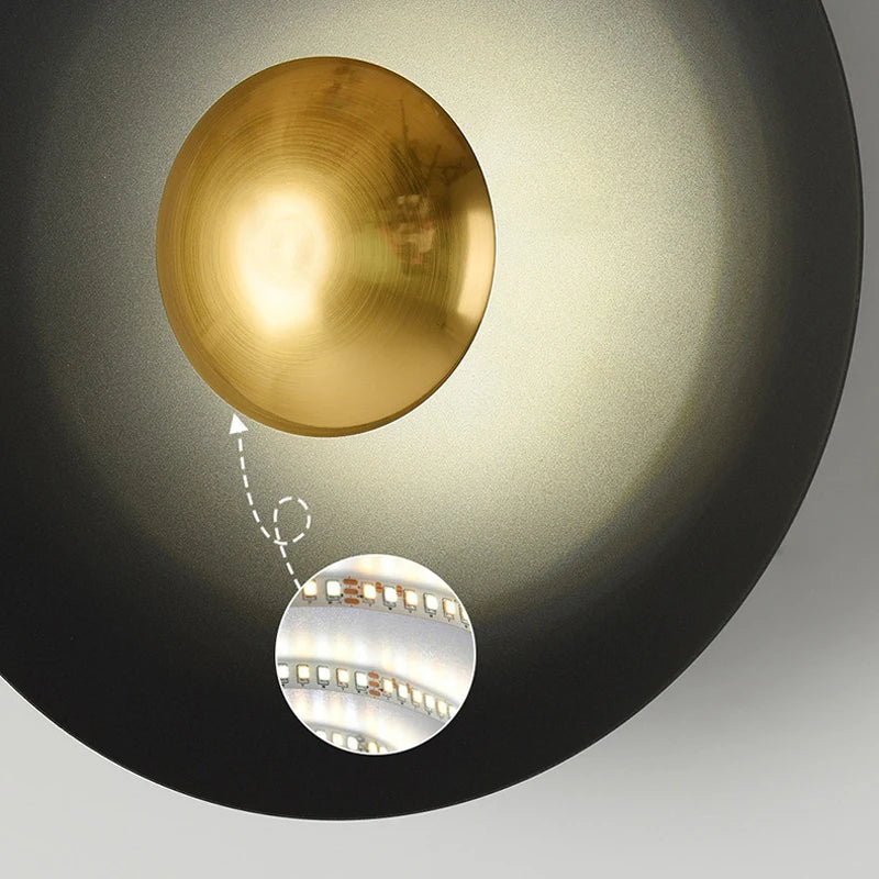 Macaroon vägglampa – modern rund LED-lampa i nordisk stil för sovrum och vardagsrum