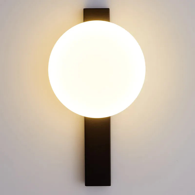 Modern vägglampa med rund LED-belysning för sovrum och vardagsrum