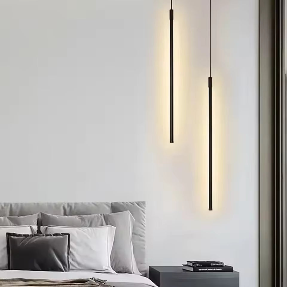Linéapendant | Modern lång LED hänglampa för matsal och sovrum med stilren design