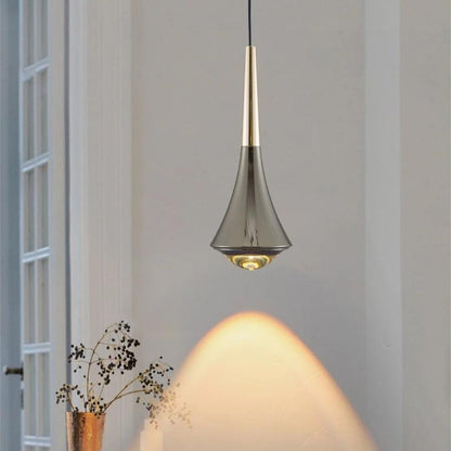 Elegant smal LED pendellampa modern minimalistisk design