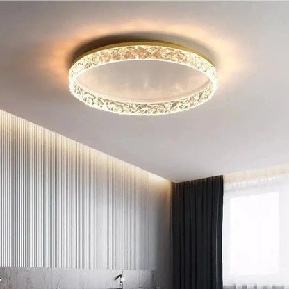 Nordisk kristall taklampa – modern plafond i LED för vardagsrum, sovrum och matsal