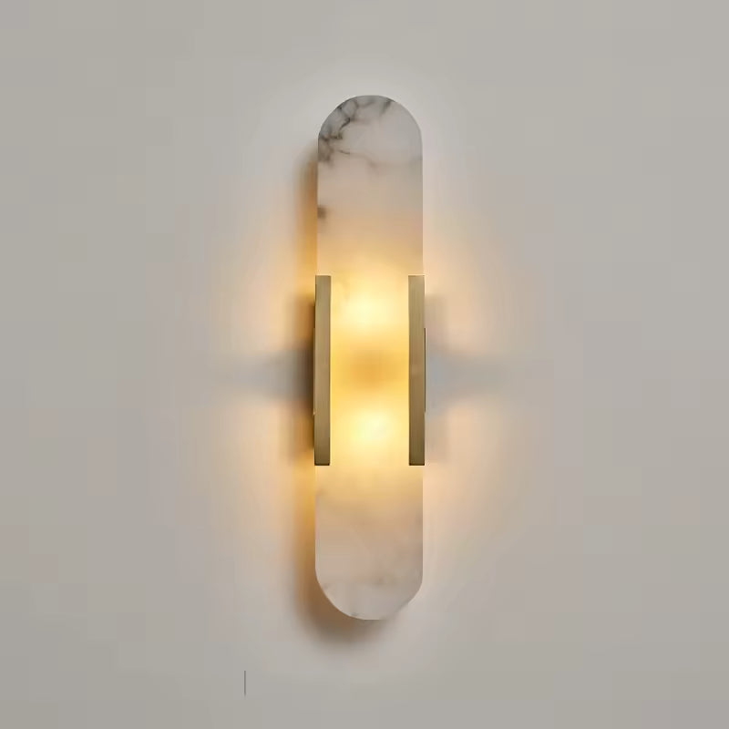 Marbela | Vägglampa i naturmarmor med G4 sockel för sovrum, hall och trappbelysning