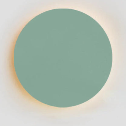 Minimalistisk LED-vägglampa i metall med cirkulär design