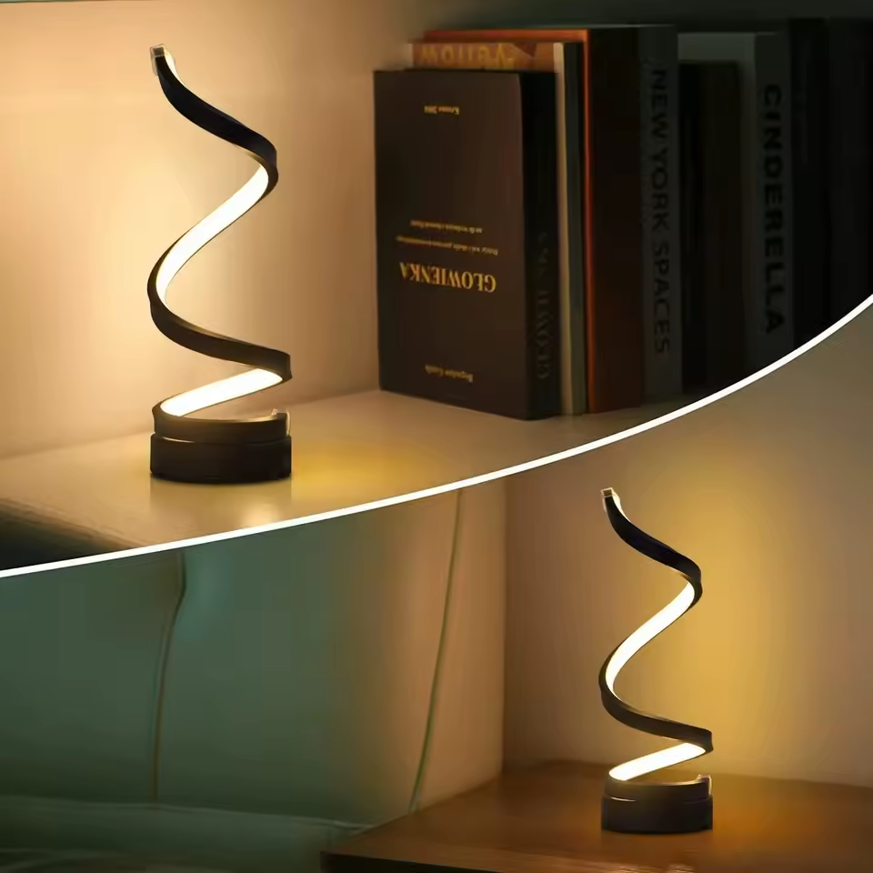 Lumira | Dimbar LED-bordslampa i spiraldesign med modern och elegant stil